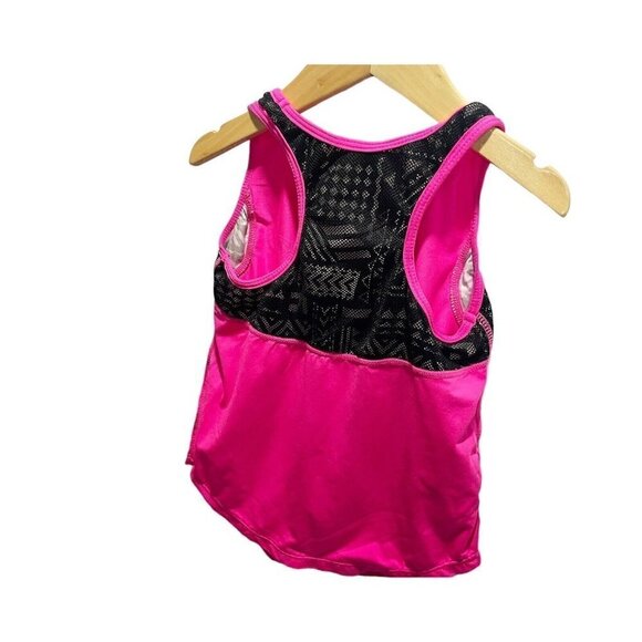 CB Sports Girls' Big Active Racer Back Performance Tank Neon Hot Pink S 5/6 - Picture 2 of 4